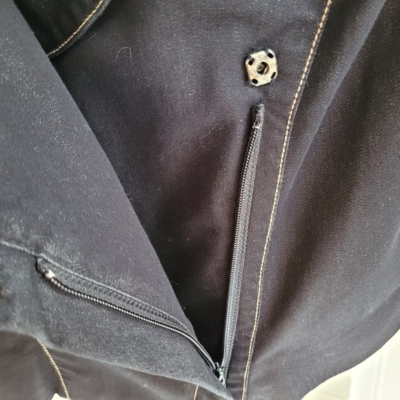 SOLD - Vintage Parasuco Dark Wash Jean Jacket US 10 - Picture 11 of 14